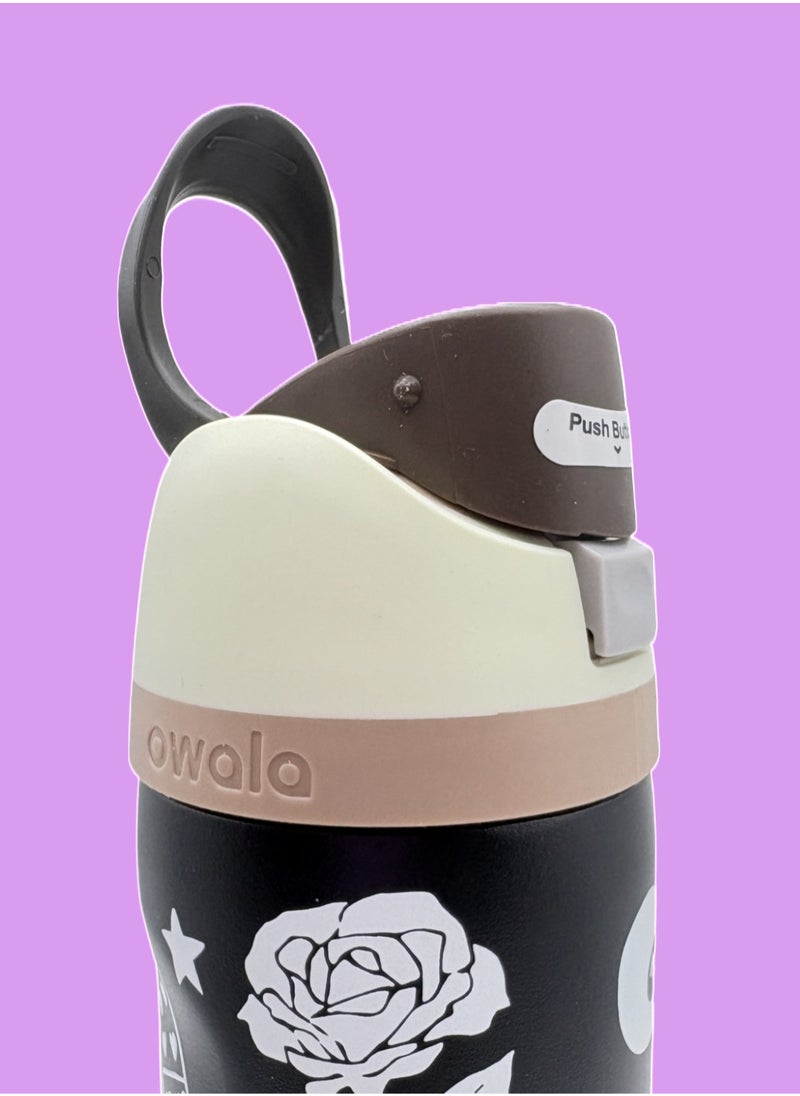 Owala - 24 Oz. Owala FreeSip Stainless Steel Water Bottle in Black Card - Image 1