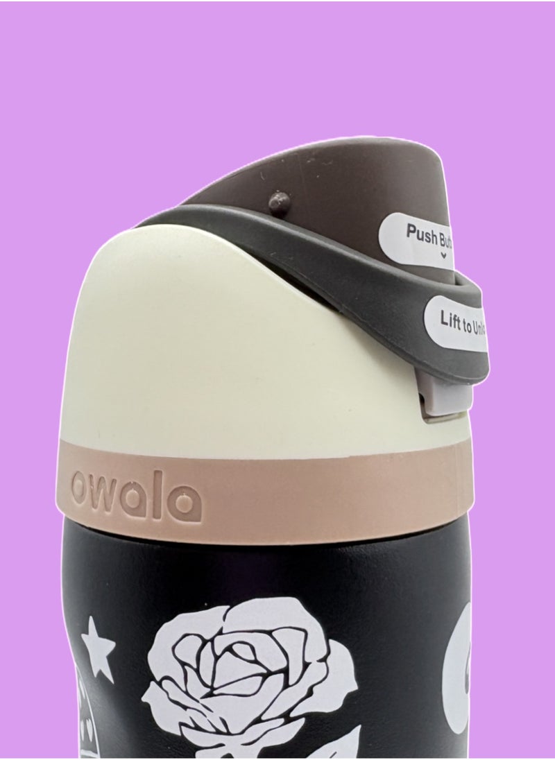 Owala - 24 Oz. Owala FreeSip Stainless Steel Water Bottle in Black Card - Image 1