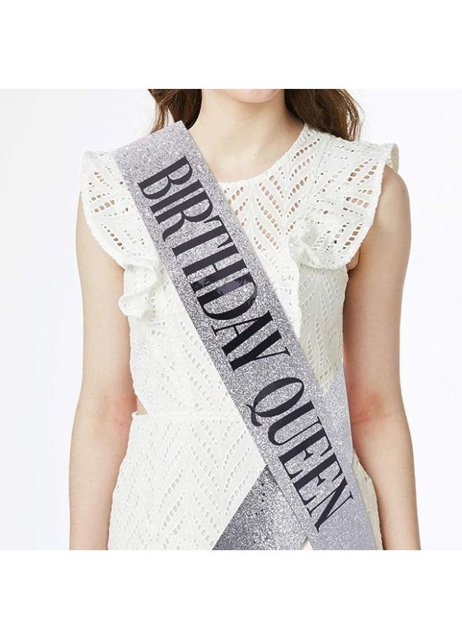 تاج عيد الميلاد للنساء ، مجموعة حزام عيد ميلاد الملكة وحزام رأس من حجر الراين ، حزام عيد ميلاد فضي لامع ، عصابة رأس لأعياد الميلاد ، هدايا حفلات أعياد الميلاد للفتيات - Image 3