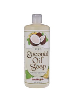 Nutribiotic Pure Coconut Oil Soap Peppermint and Bergamot 32 Fluid Ounce