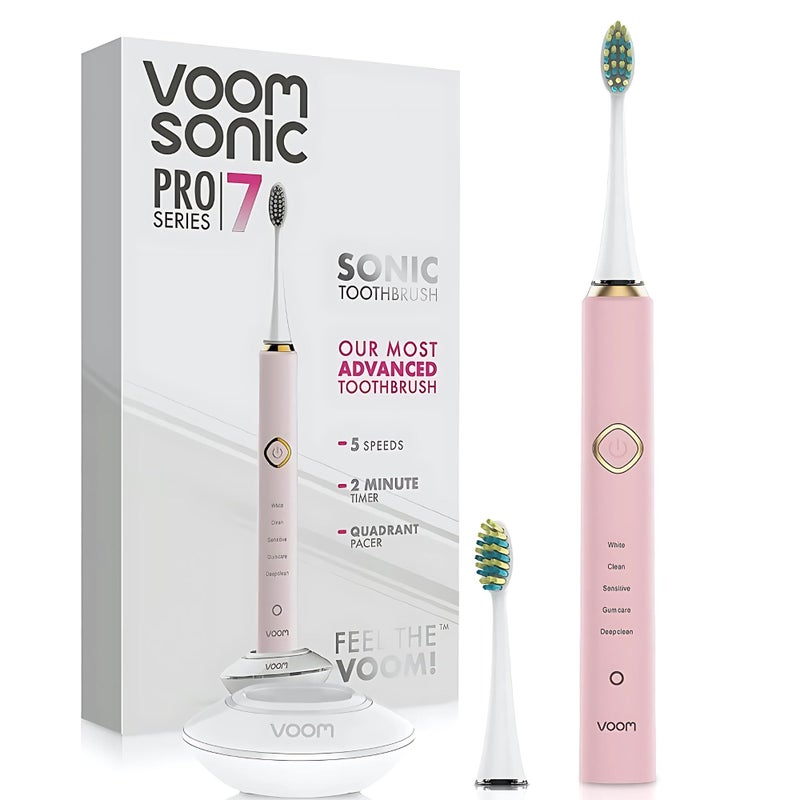 Voom Sonic Pro 7 Series Rechargeable Electronic Toothbrush Advanced Oral Care Technology 2Minute Timer wQuadrant Pacing 5 Adjustable Speeds - Image 3