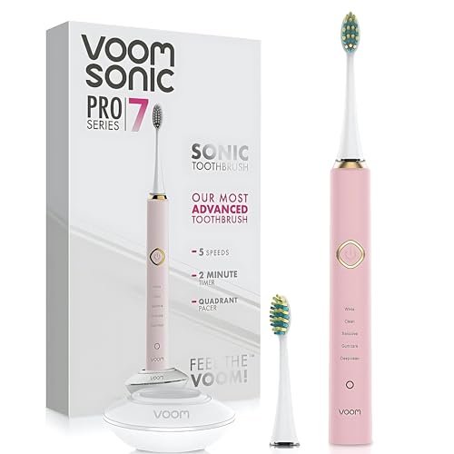 Voom Sonic Pro 7 Series Rechargeable Electronic Toothbrush Advanced Oral Care Technology 2Minute Timer wQuadrant Pacing 5 Adjustable Speeds - Image 2