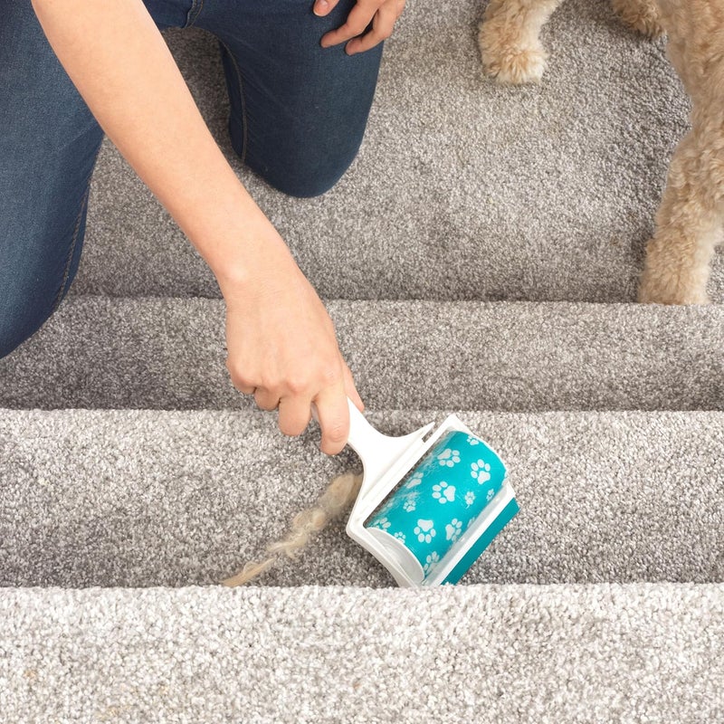 Beldray LA034221UFFEU7 Antibac Plus Gel Roller - Portable Sticky Pet Scraper Edge, Washable, Removes Lint, Fuzz, Dog and Cat Hair from Clothes/Upholstery, Blue - Image 4