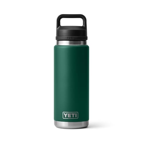 YETI Rambler 26 oz Bottle, Vacuum Insulated, Leakproof, Stainless Steel with Chug Cap, Black Forest Green - Image 3