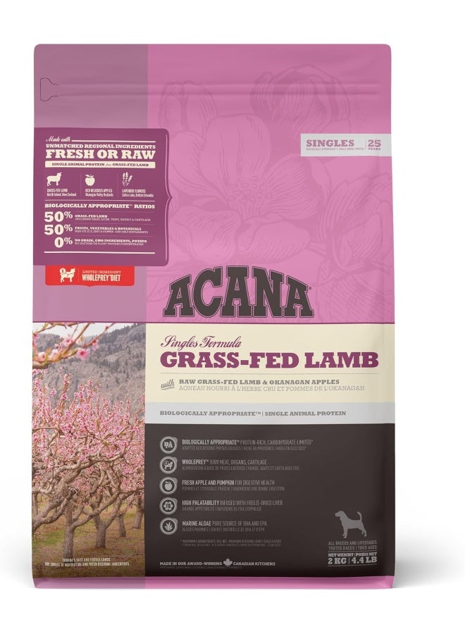 acana طعام الكلاب من أكانا بنكهة لحم الضأن العشبى المفرد - Image 1