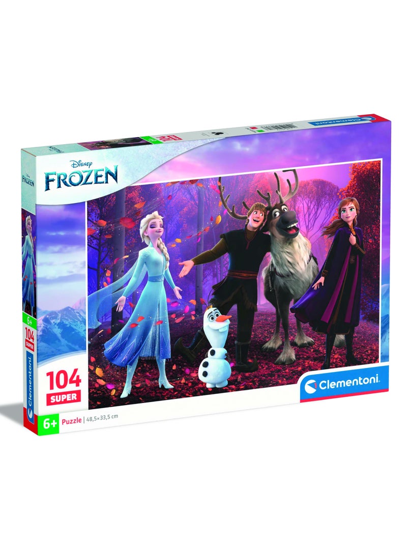 Clementoni Puzzle Disney Frozen Sing 104 Pieces | Jigsaw Puzzle | Children's Puzzle | Preschool Learning Toys | Develops Problem Solving Skills | Made in Italy - Image 1
