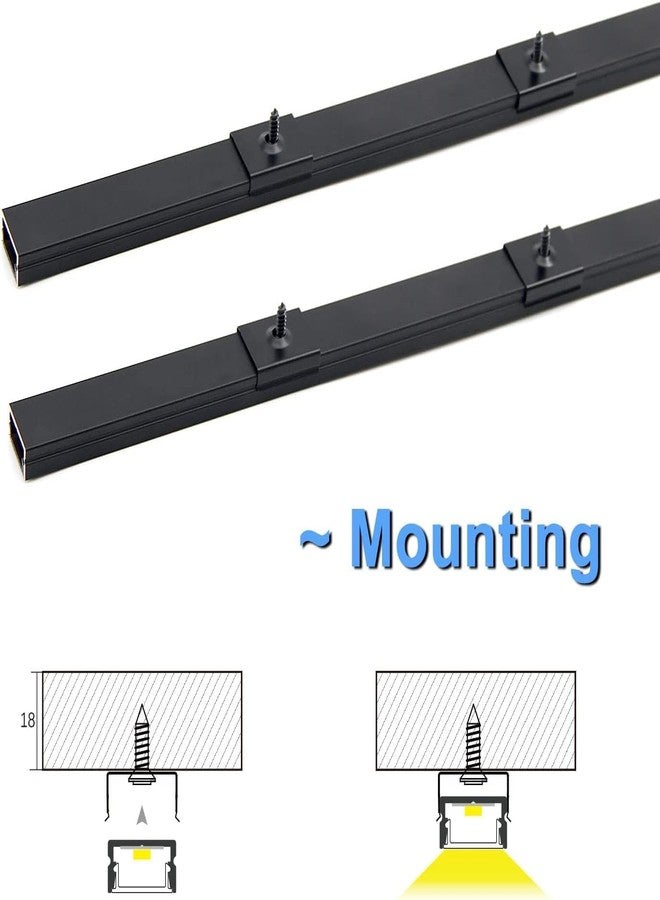VST 20pack 3.3ft LED Channel, U Shape Led Diffuser Channel, LED Aluminum Channel System with Black Cover, End Caps and Mounting Clips, Aluminum Profile for LED Strip Light Very Easy Installation - Image 5