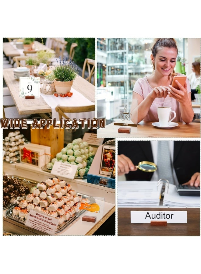 MAIDI 10pcs Wooden Place Card Holders, Manufactured Wood Table Number Stands for Ceremony, Birthday Party, Home Decor - General Fit for Halloween,Christmas Event & Party Supplies - Image 5