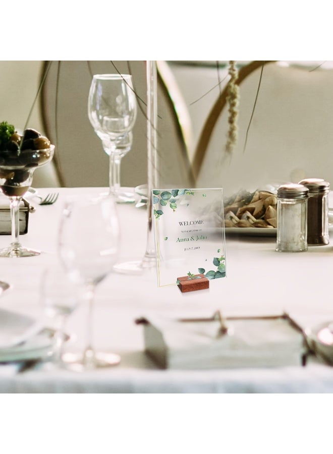 MAIDI 10pcs Wooden Place Card Holders, Manufactured Wood Table Number Stands for Ceremony, Birthday Party, Home Decor - General Fit for Halloween,Christmas Event & Party Supplies - Image 2