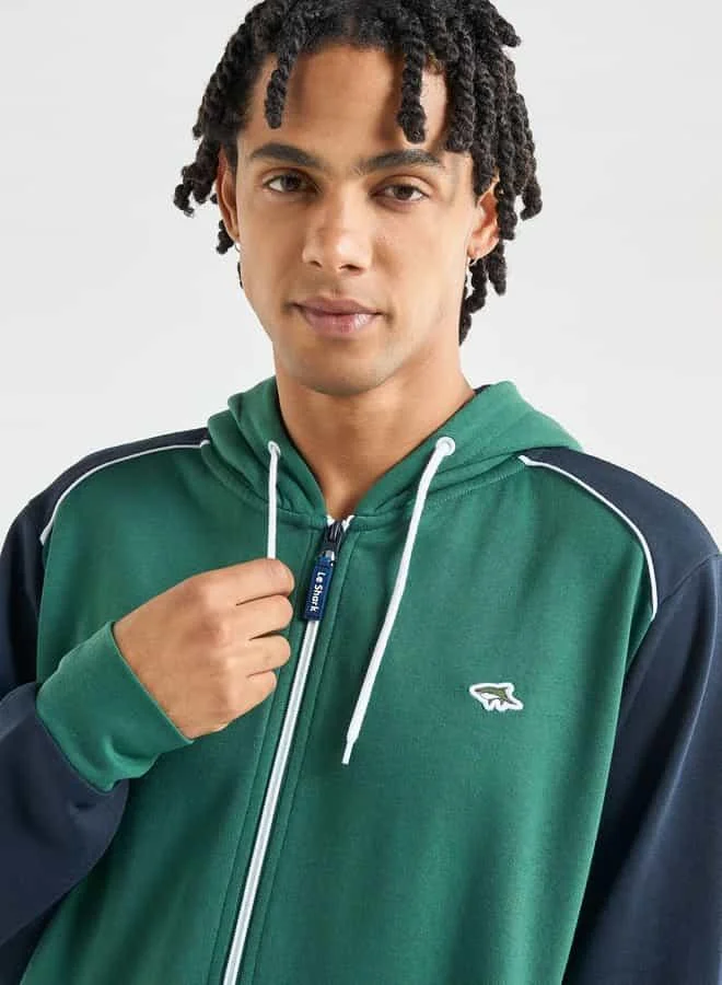 Splash FAV Colourblock Long Sleeves Hoodie with Zip Closure