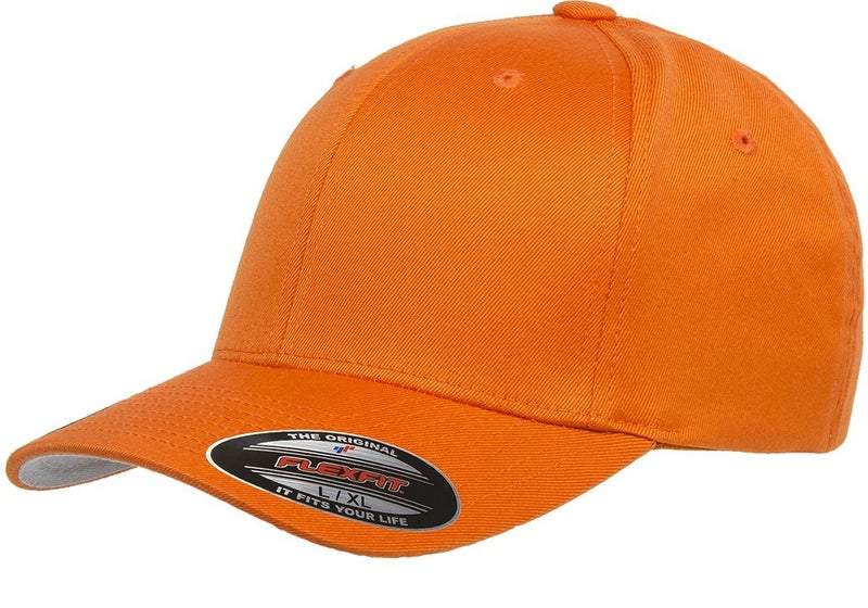 Flexfit Men's Athletic Baseball Fitted Cap, Orange, Large-X-Large - Image 1