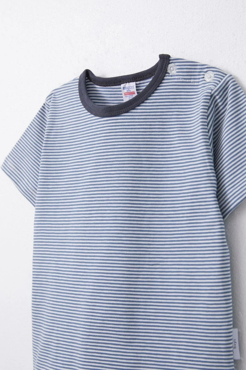 Breeze Breeze Boy's T-Shirt Patchwork Striped 1-4 Years, Mixed Color