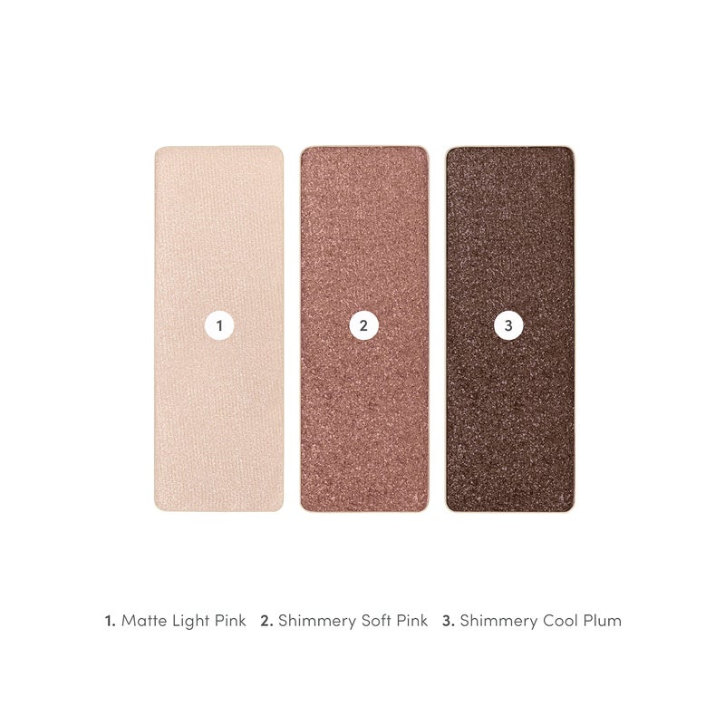 jane iredale PurePressed Eye Shadow Triple, Pink Quartz, 0.06 oz.Powder - Image 4