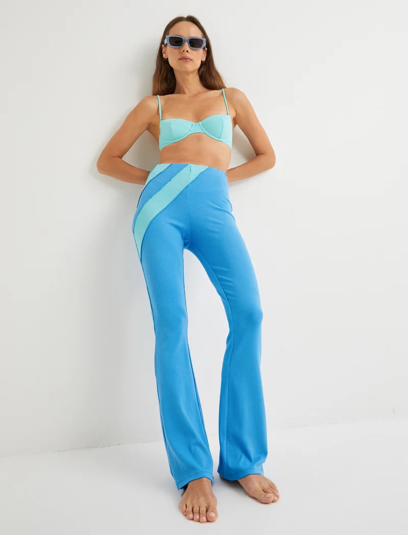 KOTON Ribbed Flare Trousers