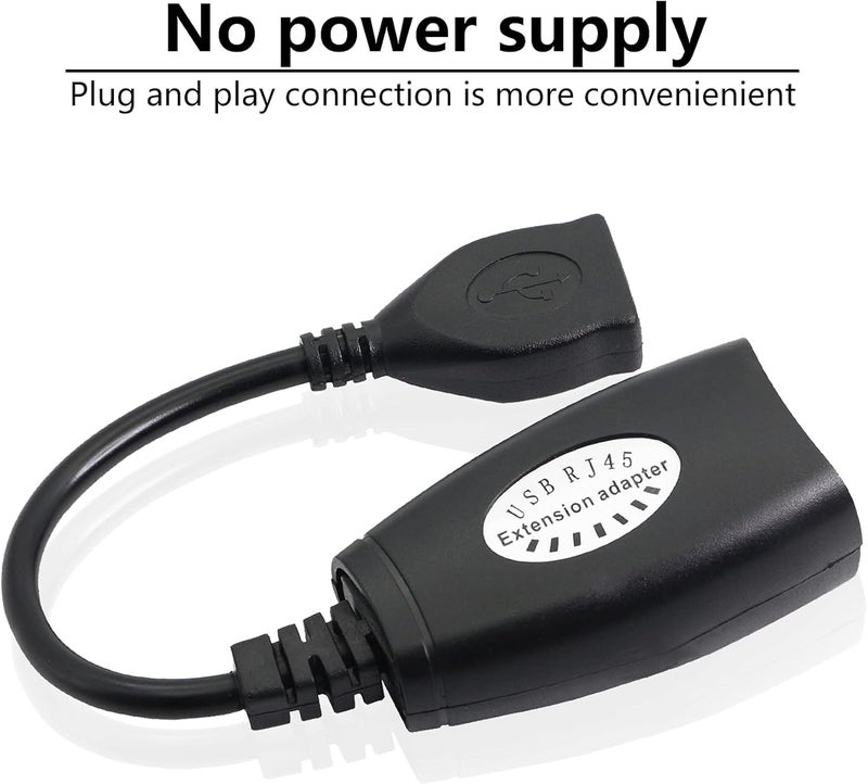 USB 2.0 Ethernet Extender Adapter USB to RJ45 Ethernet Plug to 50 m for CAT6/5/5e Extension Cable Adapter - Image 4