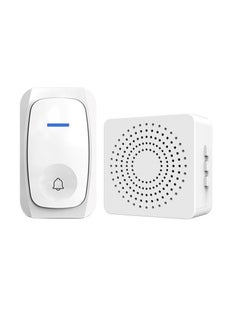 Digital Wireless DC Doorbell Wiring Free, Adjustable Volume 38 Ringtones, Door Chime Kit Pager Strong Signal Can Penetrate 3 to 4 Wall Range up to 150 Meters