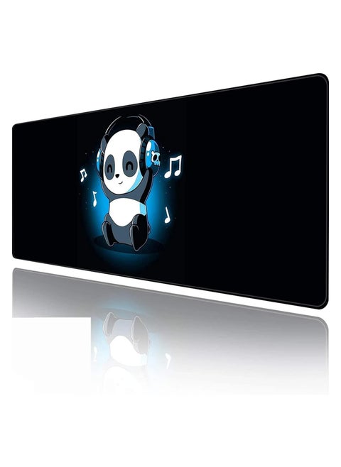 حجم لوحة ماوس الألعاب - DJ PANDA - ( 70 سم × 30 سم × 2 سم ) - حواف مخيطة - قاعدة مطاطية مضادة للانزلاق - مثالية لجميع حساسيات الماوس وأجهزة الاستشعار - حركات الماوس السريعة