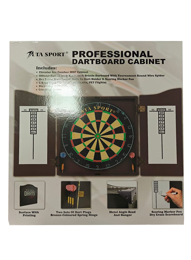 general لوحة دارت من خشب MDF باللون الأسود Bl-1811B مع لعبة من جانبين / 6 سهام - Image 1