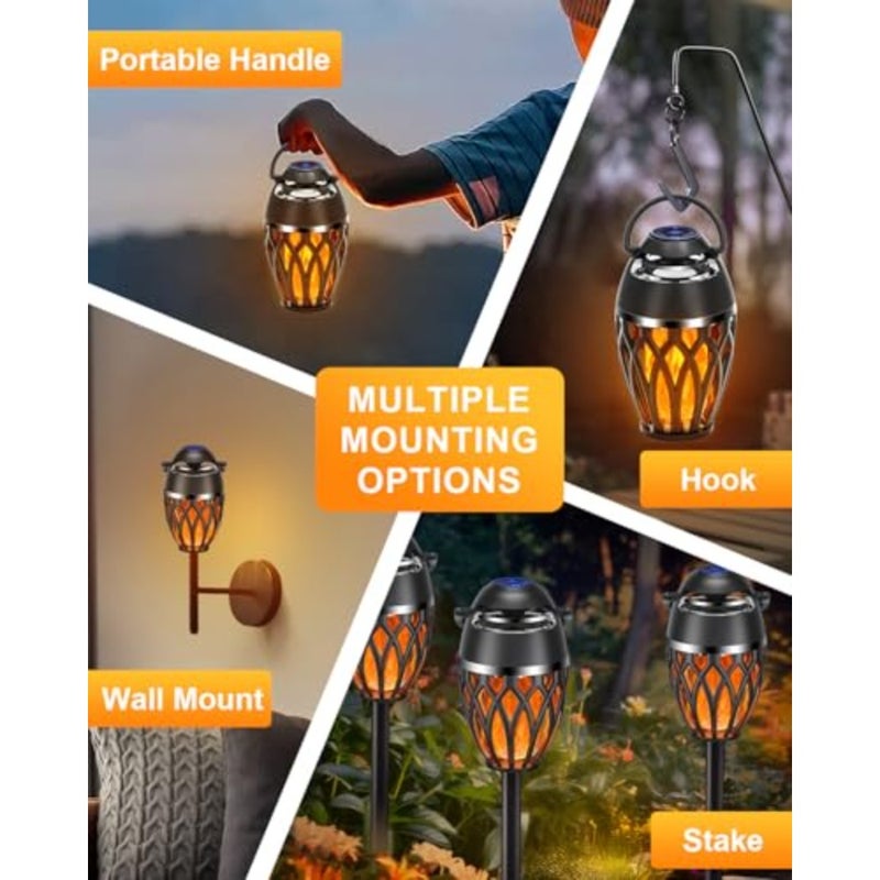 Outdoor Bluetooth Speakers, Bluetooth 5.0 Led Flame Speaker, IPX5 Waterproof Flame Torch Atmosphere Speaker, Patio Speakers Gifts for Men Women, Decorations for Party Garden Home - Image 5