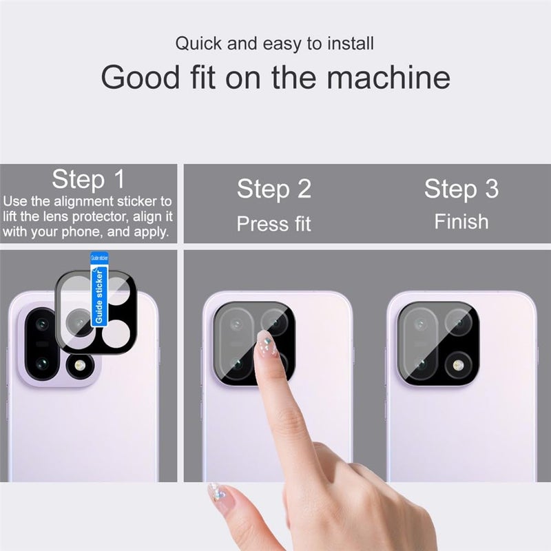 FabeKee Compatible With For OnePlus 15 5G Camera Lens Protector Tempered Glass HD Clear Lens Film - Image 5