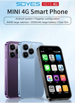 SOYES SOYES XS16 Mini 4G Smartphone – Android 10, 3 GB + 64 GB, 3.0″ HD Display, 2000 mAh Fast-Charge Battery, Dual-SIM Ultra-Portable Card-Body Phone  - Image 2