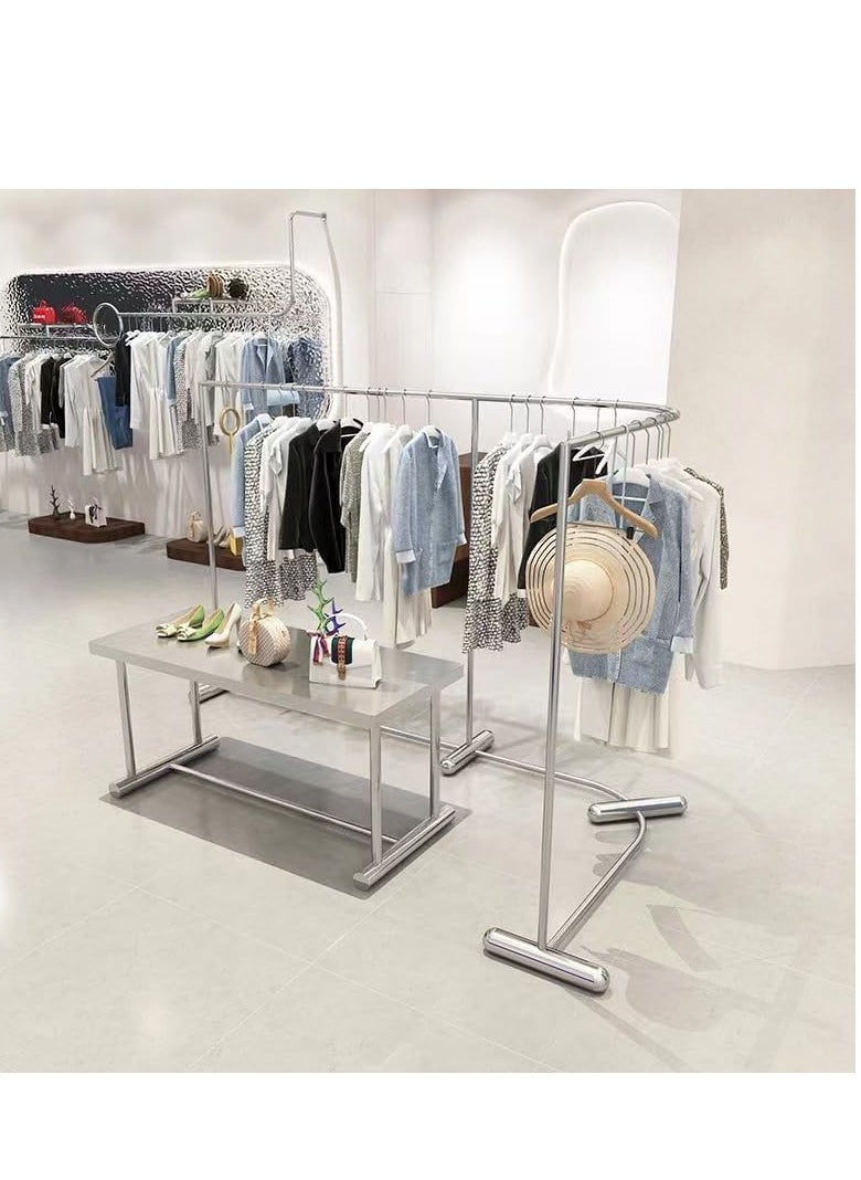 COOLBABY Clothing Store Stainless Steel Display Rack Women's Clothing Rack Floor Hanging Hanger - pzsku/ZF83806890241461E0B0DZ/45/_/1721436036/57a930b9-c562-4039-a204-1220f099aa0e