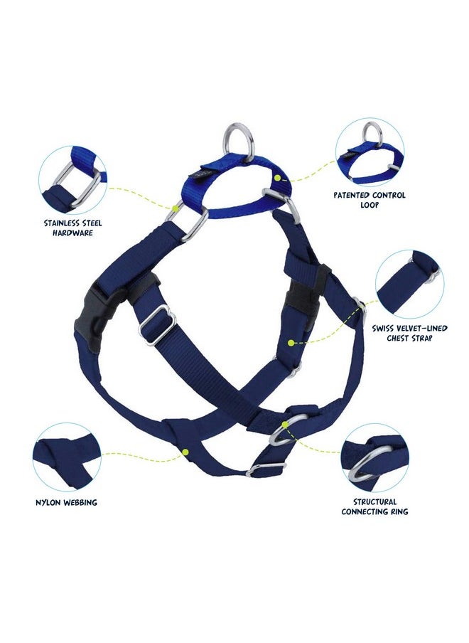 2 HOUNDS DESIGN 2 Hounds Design Freedom No Pull Dog Harness, Adjustable Harness, Easy Walking & Comfortable Control, Fits Small, Medium & Large Dogs, Solid Colors, Made in USA, 1" MD, Navy  - Image 2