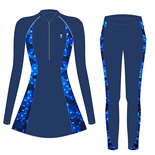 TYR in Cadet Aerofit 2Pc Fullsuit Swim Active X-Small (Jeans Navy/Blue) - Image 1