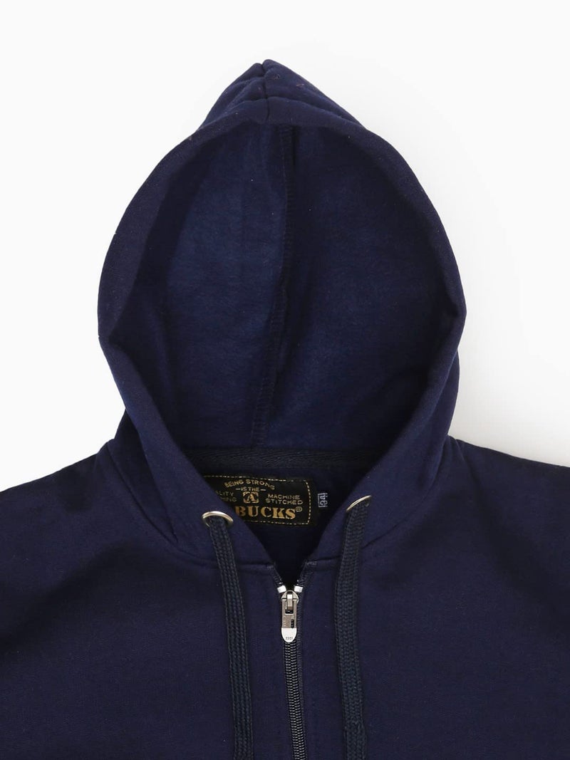 ADBUCKS Rich Cotton Full Sleeves Zipper Jacket with Hoodies for Boys (12-13 Years, Blue) - Image 3