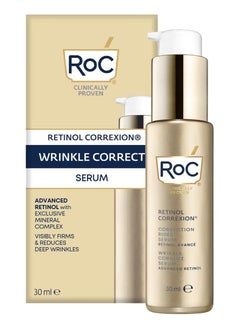 Retinol Correxion Wrinkle Correct Face Serum Daily Anti Wrinkle and Aging Treatment Visible Wrinkle Reduction Formula Pure RoC Retinol with Ascorbic Acid 30 ml