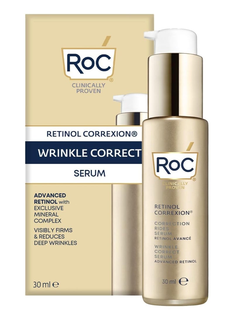 RoC - Retinol Correxion Wrinkle Correct Face Serum Daily Anti Wrinkle and Aging Treatment Visible Wrinkle Reduction Formula Pure RoC Retinol with Ascorbic Acid 30 ml - Image 1