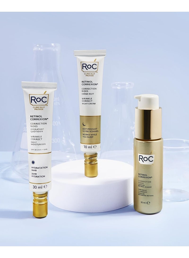 RoC - Retinol Correxion Wrinkle Correct Face Serum Daily Anti Wrinkle and Aging Treatment Visible Wrinkle Reduction Formula Pure RoC Retinol with Ascorbic Acid 30 ml - Image 1