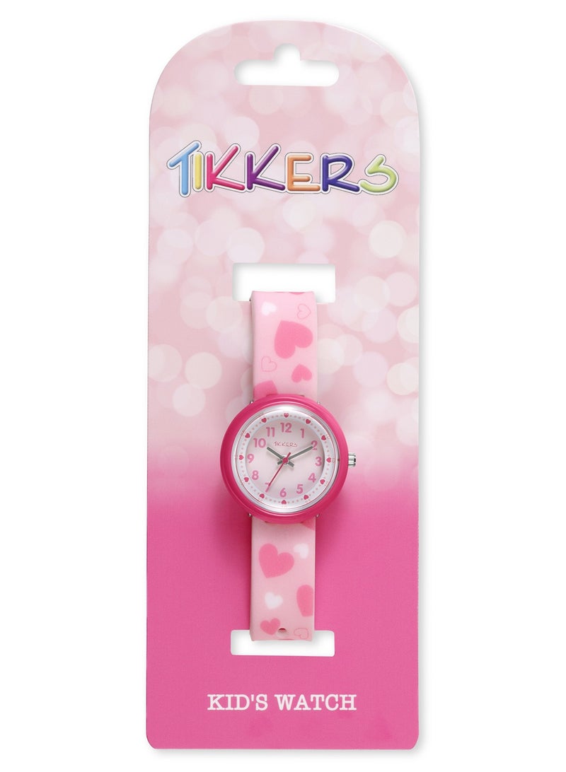 تيكرز ساعة تايكرز تيكرز بحزام قلب وردي بحزام قلب معلم الوقت للفتيات - Image 4