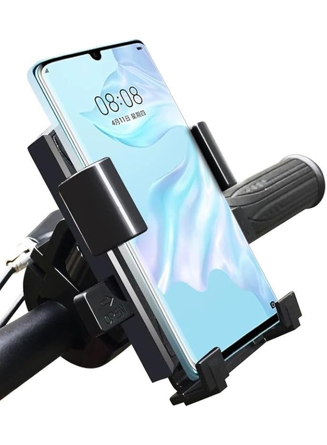 Green Tiger Bike Phone Mount, Universal Adjustable Motorcycle Bicycle Handlebar Holder, Anti-Shock & Easy Install for All Smartphones - Image 2