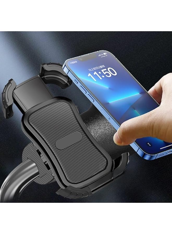 Green Tiger Bike Phone Mount, Universal Adjustable Motorcycle Bicycle Handlebar Holder, Anti-Shock & Easy Install for All Smartphones - Image 3