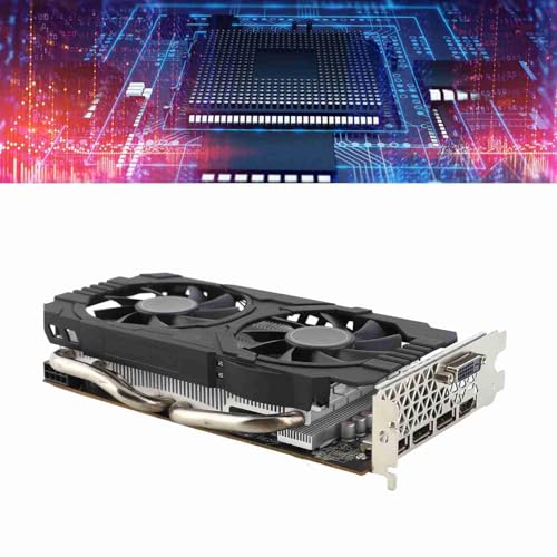 Dilwe Compatible RX 580 Gaming Graphics Card, 8GB GDDR5 256bit with Dual Fans, DP/HDMI/DVI-D Interfaces, PCIe 3.0 x16 for 8K Gaming & Home Office - Image 4