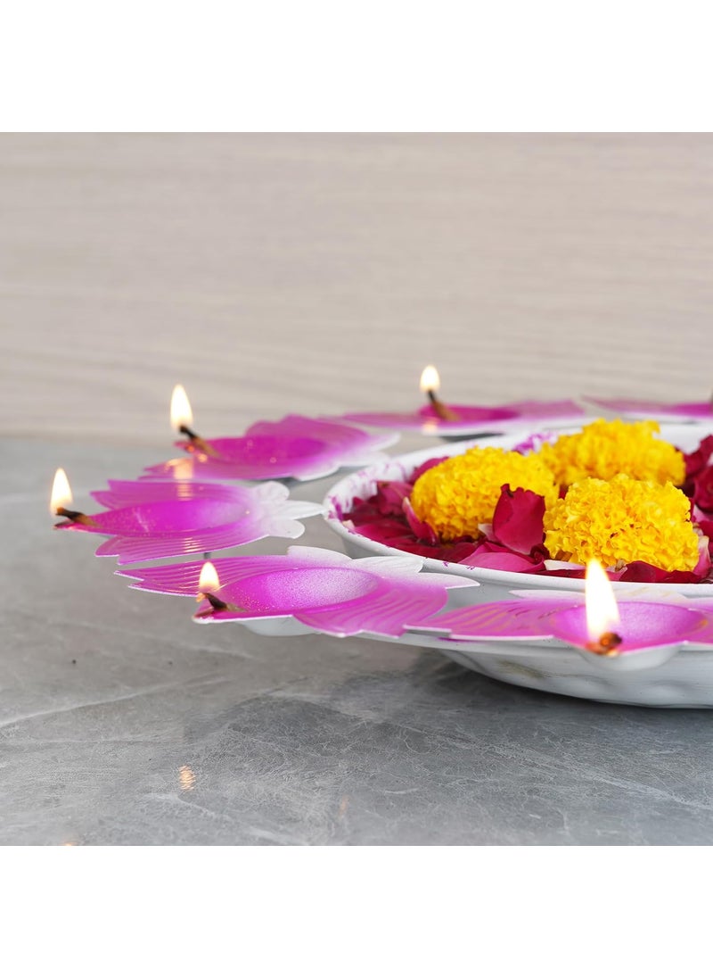 Webelkart Webelkart Lotus Shape Diya urli Bowl for Home and Pooja Decorations| Urli tealight Candle Holder for Home and Office Decor (14.17" Inches)- Diwali Candle Holder  - Image 4