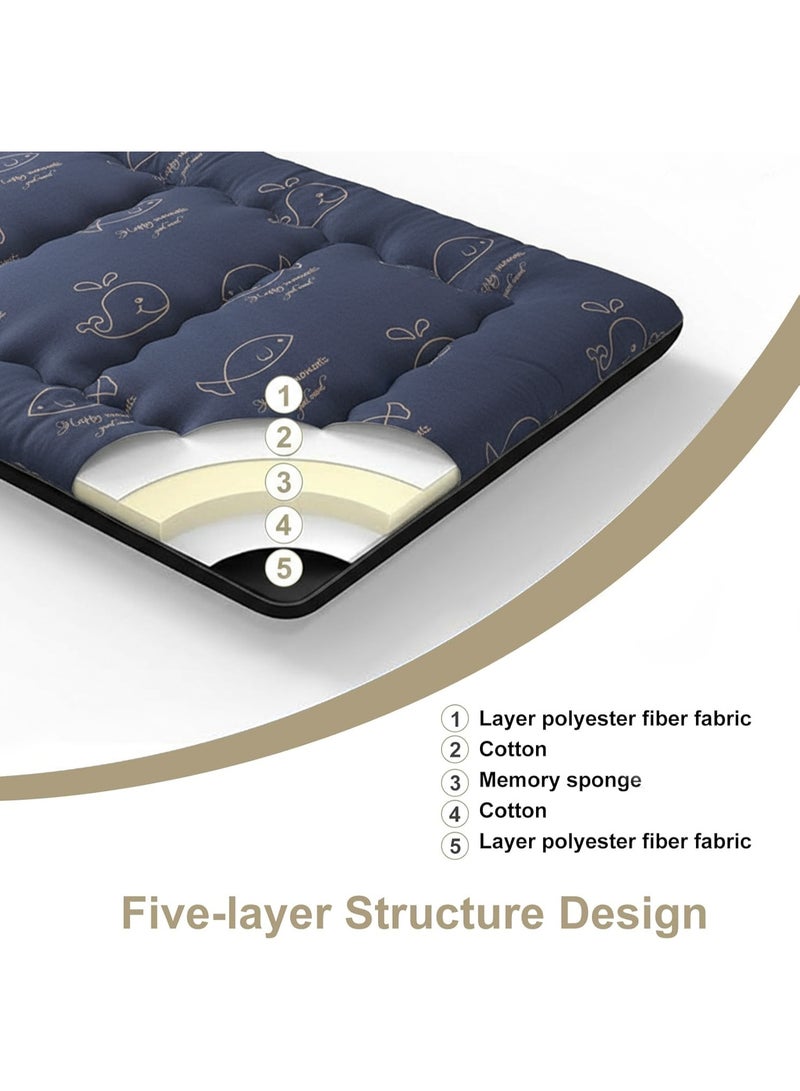 والالا مرتبة فوتون يابانية سميكة، مرتبة أرضية، سجادة سرير قابلة للطي سميكة للغاية، مرتبة إسفنجية، سرير قابل للطي، وسادة نوم، سرير استرخاء للسفر - Image 4