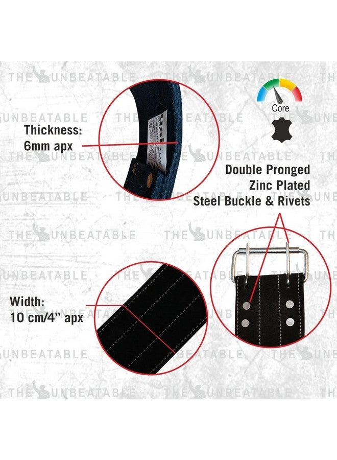 USI UNIVERSAL حزام رفع الأثقال العالمي من USI - 790PL لرفع الأثقال للرجال والنساء، دعم الظهر أثناء التدريب لمنافسات رفع الأثقال، سمك 6 مم، عرض 4 بوصات، حزام رياضي من الجلد (X-Large) - Image 4