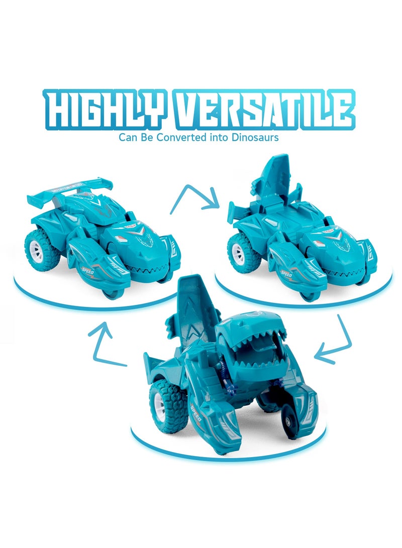 نيبمينينت 4 Pcs Dinosaur Toys Transforming Car for 3-6 Year Old Boys & Girls - Image 2