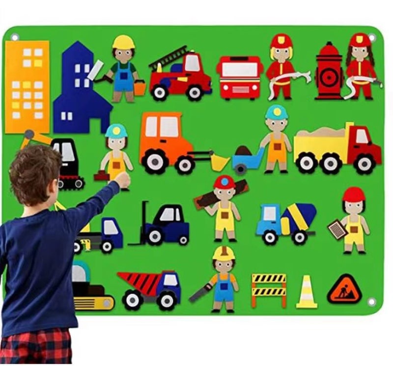Puzzle Diy Felt Learning Board New Wall Hanging Felt Children'S Animal Toy Board Storyboard - Image 1