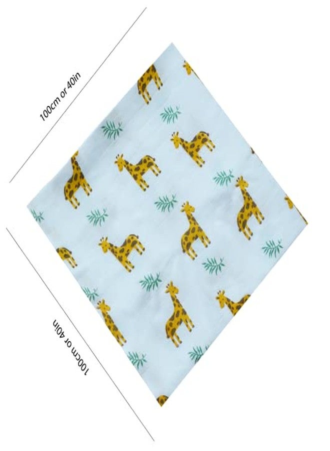 Ireeya Organic Cotton Muslin Baby Swaddle Wrap (Giraffe & Teddy) - Image 5