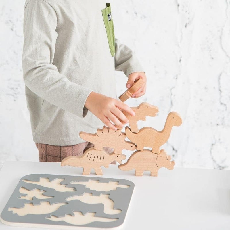 ByAstrup Dinosaur Shape Puzzle - 6-Piece Wooden Puzzle (18.5 x 12.5 cm) - Image 5