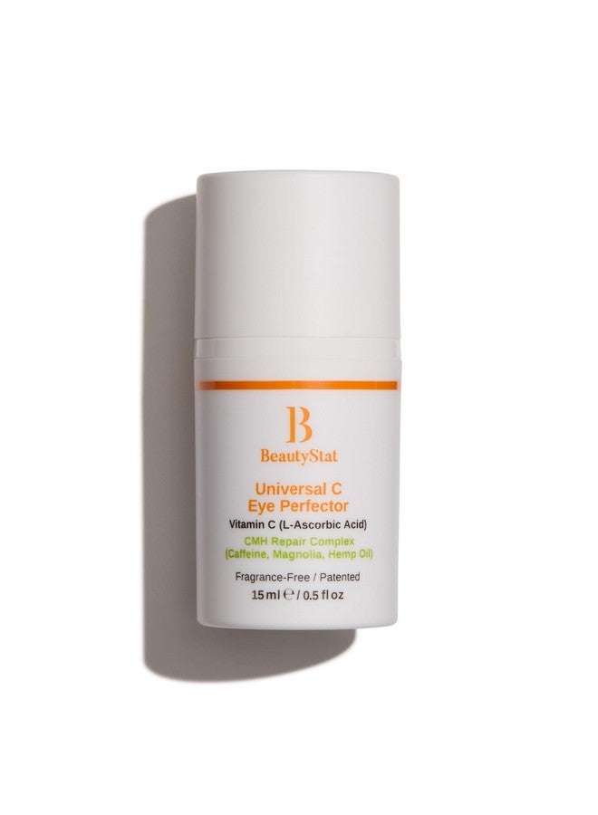 BeautyStat C Eye Perfector Dark Circle Reducing Vitamin C Eye Cream, 5% L-Ascorbic Acid (Pure Vit C), Hyaluronic Acid, Cmh Repair Complex - Hydrating, Firming Under Eye Brightener (0.5Oz / 15Ml) - Image 1