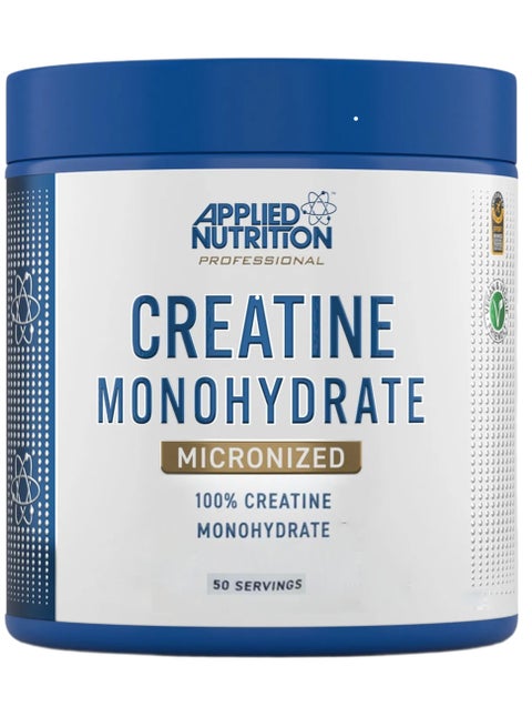 Applied Nutrition Creatine - Creatine Monohydrate Micronized Powder, Increases High-Intensity Physical Performance, Unflavoured (250g - 50 Servings)