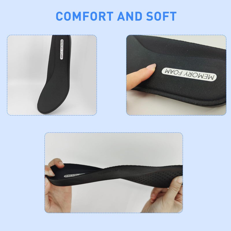NDTEZUGT Replacement Shoe Insoles for Men's Shoes, Memory Foam Footwear Inserts for Comfortable Light-Weight and Cushion Shock Absorbing (US Men10.5-EU44) - Image 5