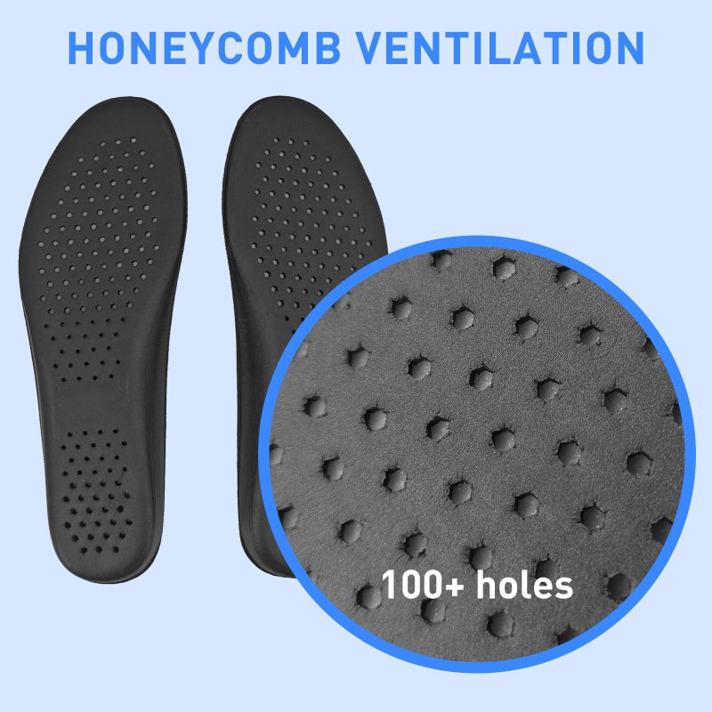 NDTEZUGT Replacement Shoe Insoles for Men's Shoes, Memory Foam Footwear Inserts for Comfortable Light-Weight and Cushion Shock Absorbing (US Men10.5-EU44) - Image 4