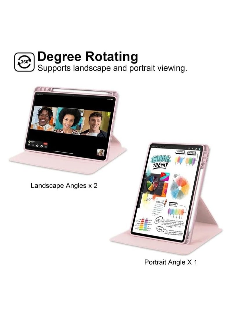 VKL Compatible with Huawei MatePad 11.5 inch 2025 Tablet Case with Pencil Holder, 360° Rotation & Auto Wake/Sleep, Folio Stand Case with Flexible Viewing Angles (Pink) - Image 2