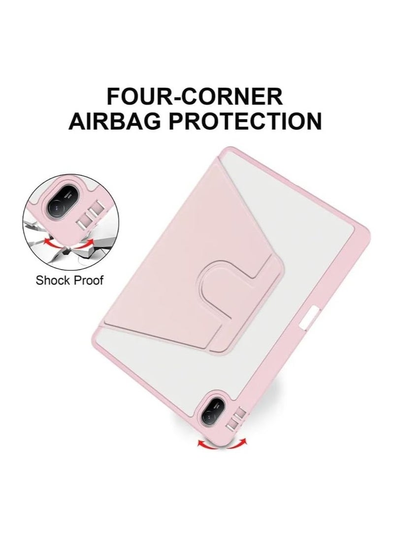 VKL Compatible with Huawei MatePad 11.5 inch 2025 Tablet Case with Pencil Holder, 360° Rotation & Auto Wake/Sleep, Folio Stand Case with Flexible Viewing Angles (Pink) - Image 3