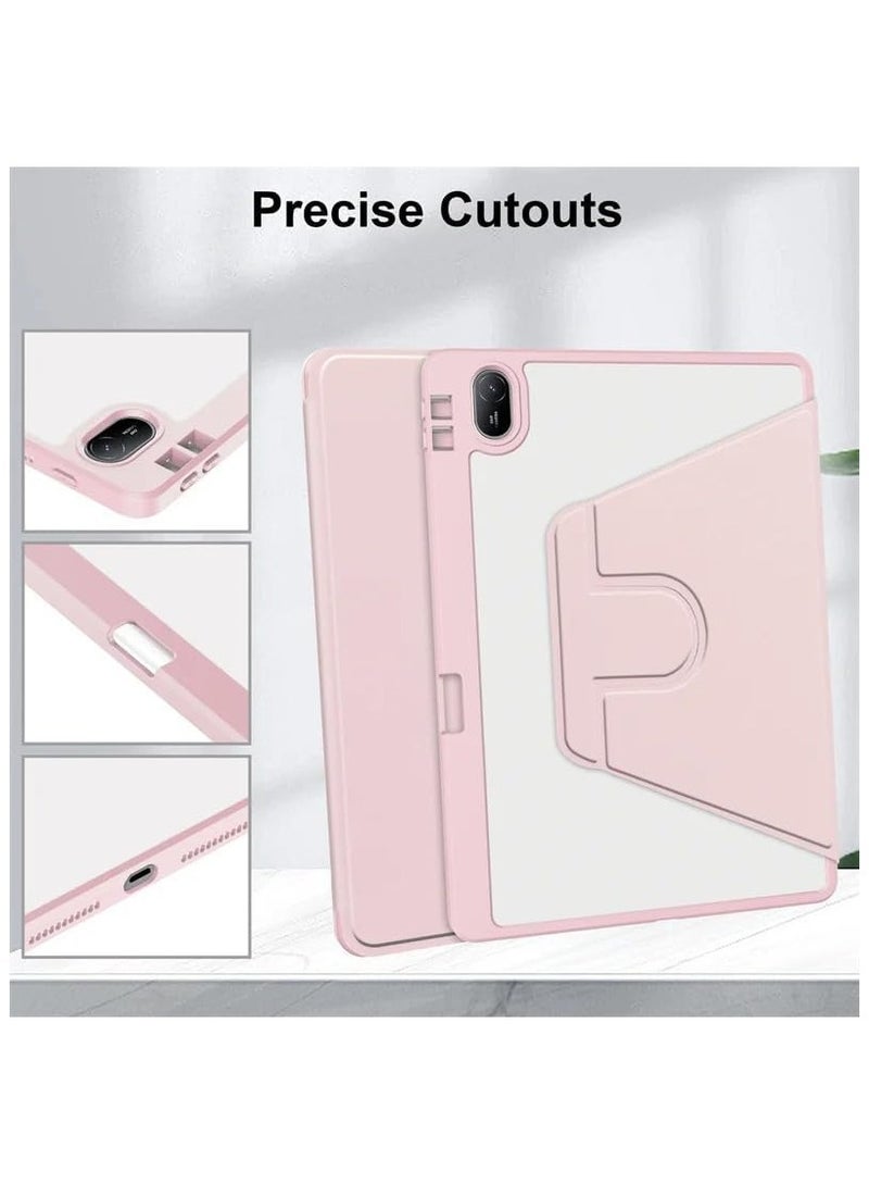 VKL Compatible with Huawei MatePad 11.5 inch 2025 Tablet Case with Pencil Holder, 360° Rotation & Auto Wake/Sleep, Folio Stand Case with Flexible Viewing Angles (Pink) - Image 4